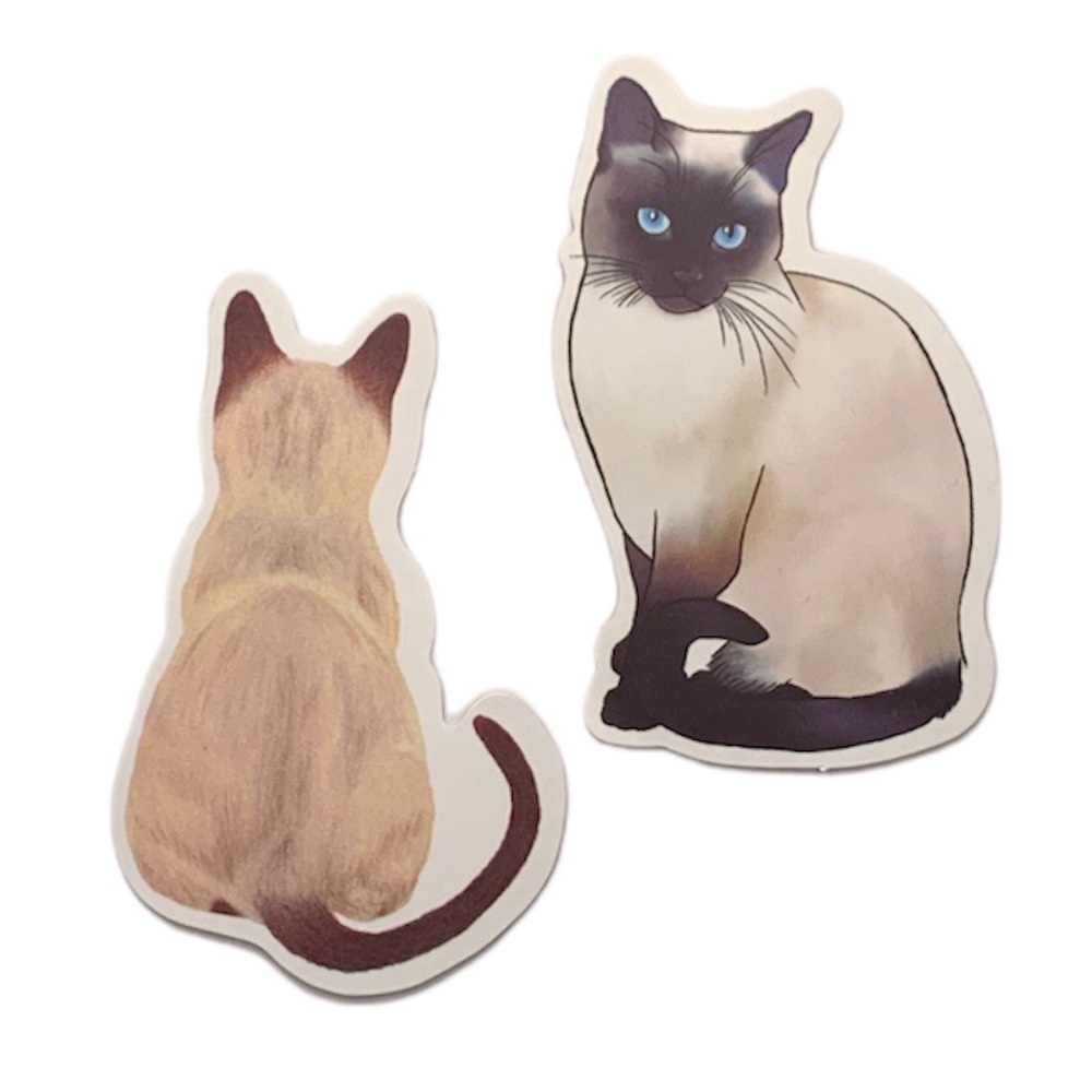 2 Piece Cat Vinyl Stickers